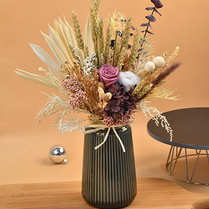 Heavenly Mixed Preserved Flowers Arrangement: Flower Delivery on Same Day