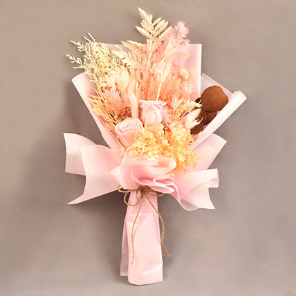Elegant Mixed Preserved Flowers Bouquet: Dried Flowers Singapore