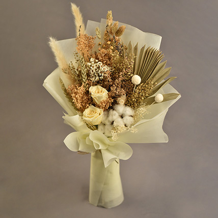 Peaceful Mixed Preserved Flowers Bouquet: Dried Flowers Singapore