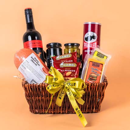 Rosemount Wine Gift Hamper: Floral Basket For Birthday
