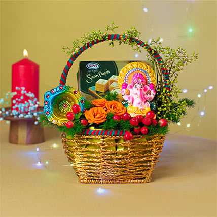 Happy Diwali Sweet Treats Hamper: Diwali Gifts