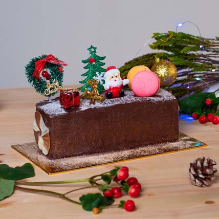 Xmas Chocolate Logcake: Christmas Gift Delivery