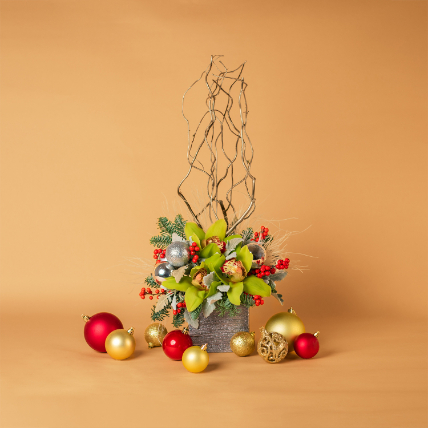 Sugarplum Festive Vase Arrangement: Christmas Flowers