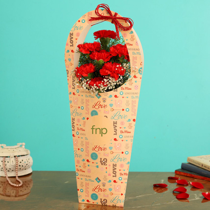 Red Carnations In FNP Love Sleeve: New Arrival Products