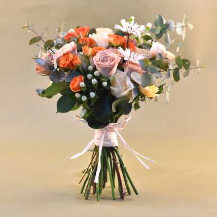 Flamboyant Mixed Flowers Bunch: Anniversary Gifts