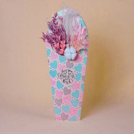 Dry Flowers Sleeve Bag for Valentine: Kiss Day Gifts