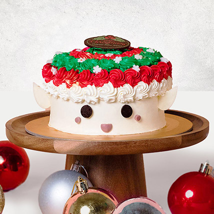 Jolly Christmas Vanilla Raspberry Cake: Christmas Cake Singapore