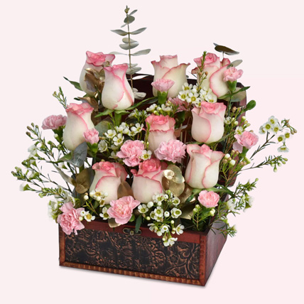 Treasured Love Flower Box: Valentines Flowers