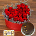 Red Roses Box With Choco Cake & Ferrero Rocher