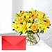Happy Flowers With Greeting Card