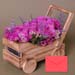 Purple Roses Arrangement with Greeting Card