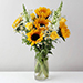 Alluring Mixed Flowers In Glass Vase