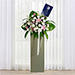 Peace Of Mind Condolence Mixed Flowers Grey Stand