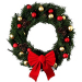 Red Bow Christmas Wreath 40 Cms