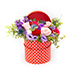 Striking Mixed Flowers Round Box