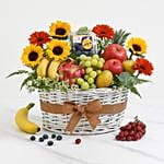 Exotic Fruits White Basket