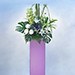 Refreshing Mixed Flowers Purple Stand
