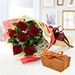 6 Red Roses and Godiva Chocolate Combo BH