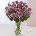20 Light Purple Roses In A Vase