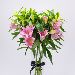 Serene Pink Oriental Lilies Vase Arrangement