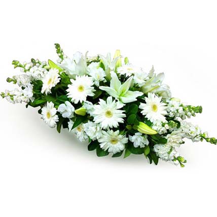 Funeral Spray of Gerberas Lilies & Mixed Flowers