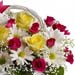 Elegant Flowers Arrangement In White Basket