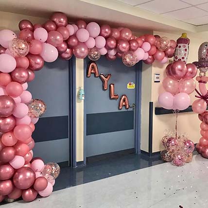 For Baby Girl Balloon Arch