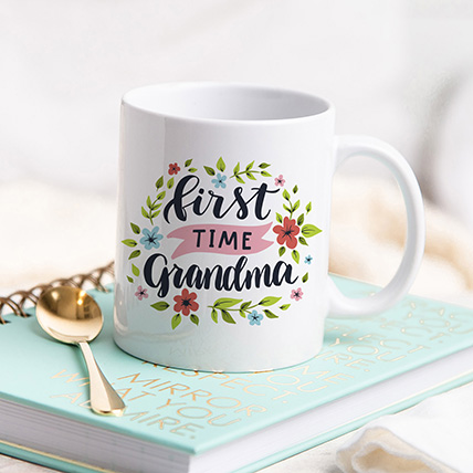 First Time Grandma Printed Mug