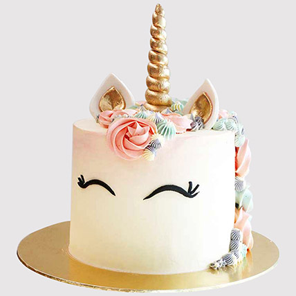 Pretty Unicorn Themed Cake