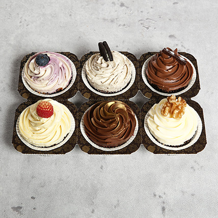 6 Assorted Desginer Cupcakes