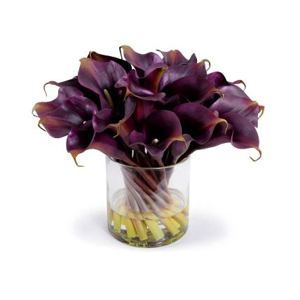 Exclusive Calla Lilies Glass Vase Arrangement