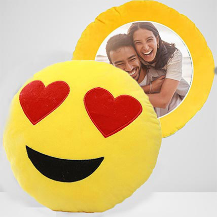 Personalised In Love Emoji Cushion