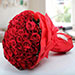 100 Hot Red Roses Bunch