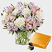 Elegant Beauty Flowers N Godiva Gold Chocolate Box