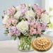 Delicate Flowers Vase And Half Kg Baklawa Sweets