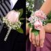 Pink Roses boutonniere and Corsage