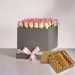 Pink Roses Box With Mix 1 Kg Baklava Sweets
