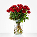Romantic Red Rose Vase Arrangement