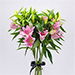 Serene Pink Oriental Lilies Vase Arrangement