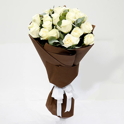 Serene 20 White Roses Bouquet