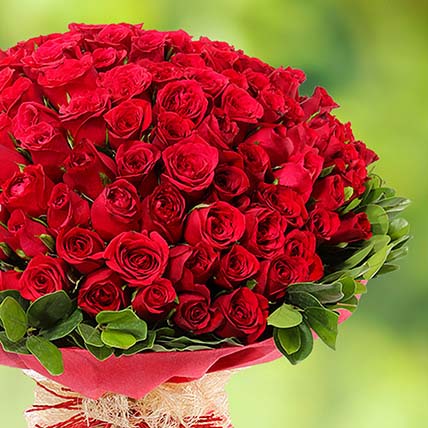 Online 100 Red Roses Gift Delivery in Singapore - Ferns N Petals