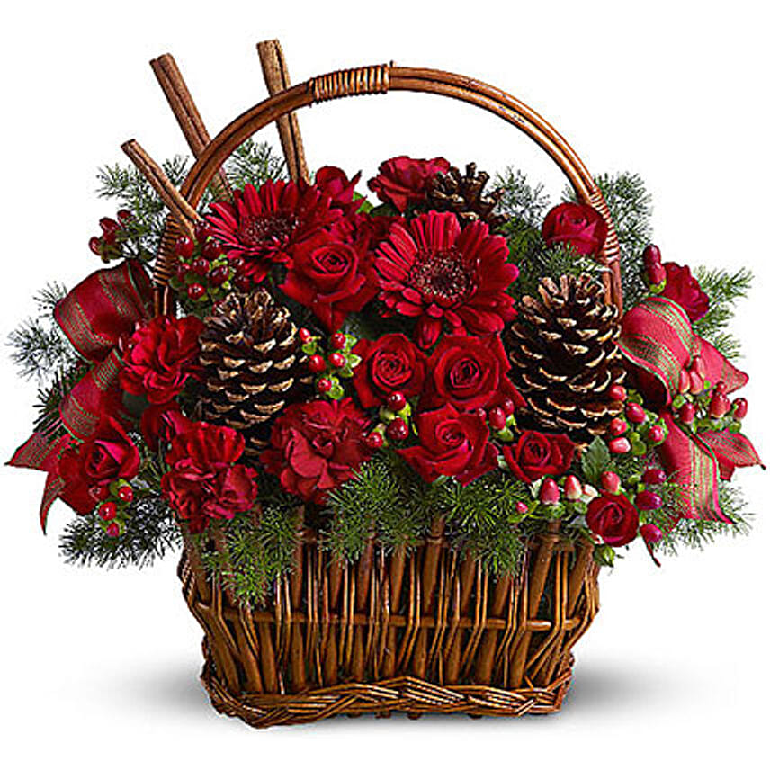 Online All Red Christmas Basket Gift Delivery in Singapore - FNP