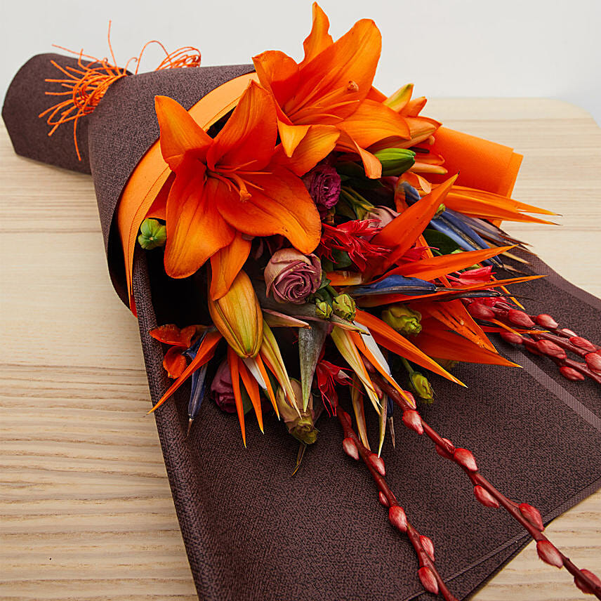 Online Flower Bouquet For New Year Gift Delivery in Singapore Ferns N