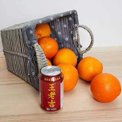 Basket of Oranges & Wang Jao Drink
