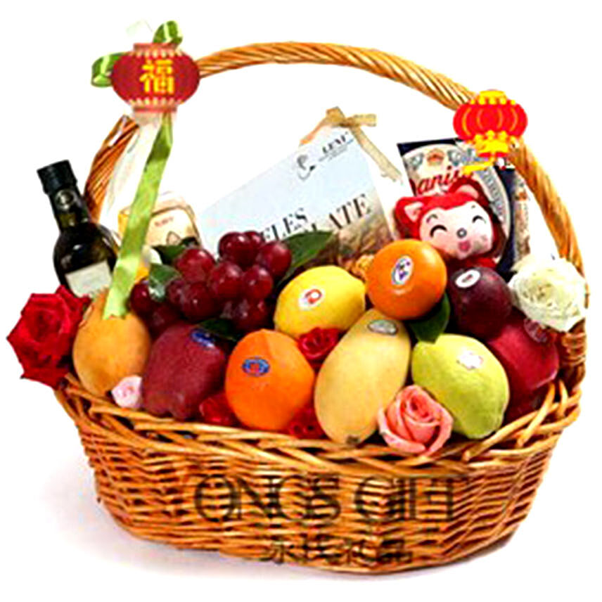 Online Traditional Chinese New Year Fruit Hamper Gift Delivery in