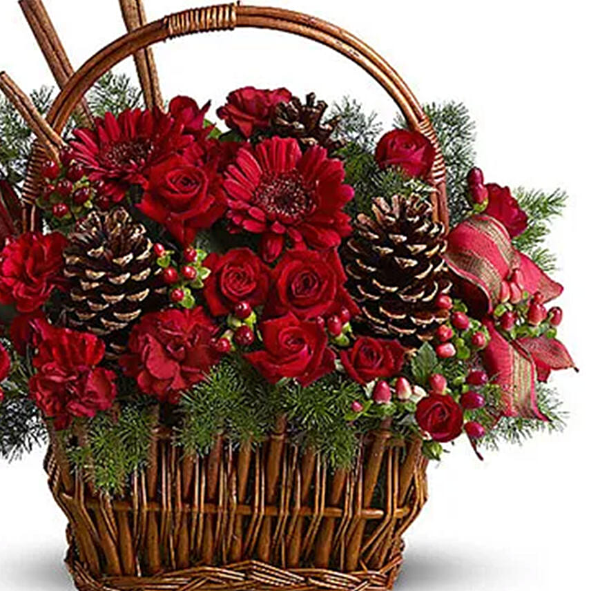Online All Red Christmas Basket Gift Delivery in Singapore - FNP