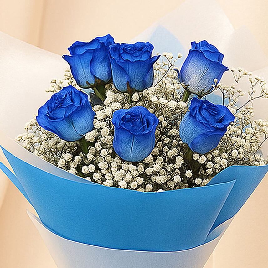 Online Bouquet Of Blue Roses Gift Delivery in Singapore FNP