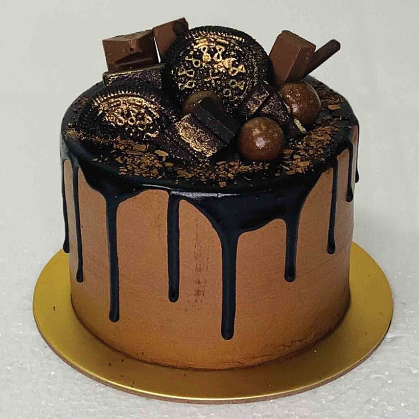 Online Chocolate Over The Top Cake- 4.5 inches Gift Delivery in