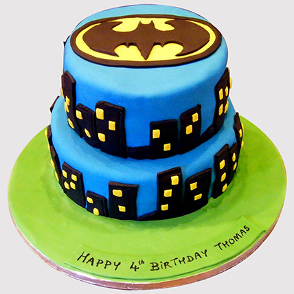 2 Tier Batman Black Forest Cake