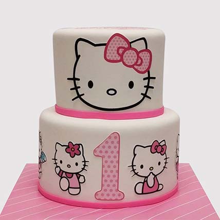 2 Tier Hello Kitty Vanilla Cake